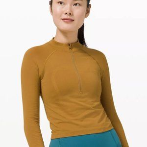 NWT Lululemon swiftly tech 2.0 cool half zip spice bronze SZ 12